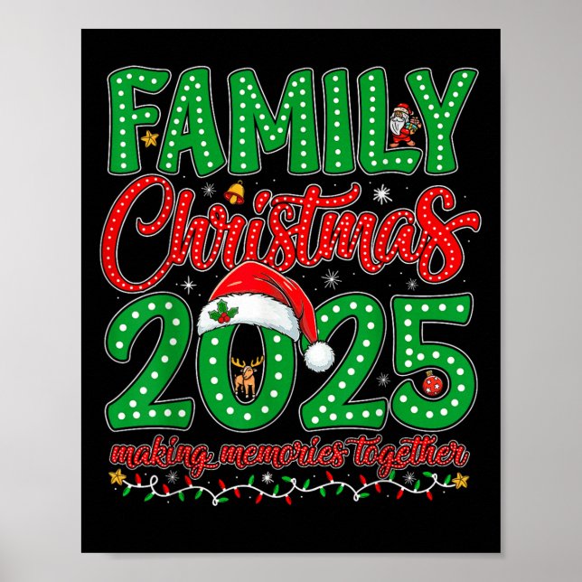 Family Christmas 2025 Squad Santa Elf Xmas Matchin Poster (Vorne)