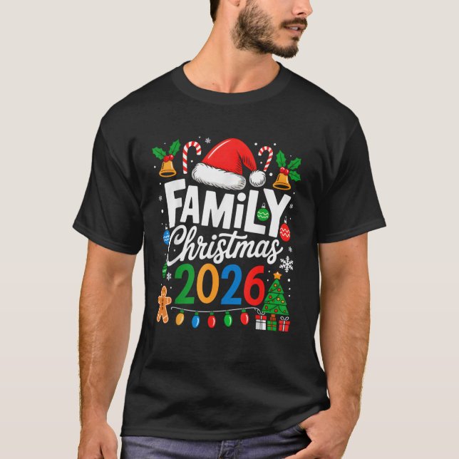 Family Christmas 2026 Matching Pajamas Xmas Family T-Shirt (Vorderseite)