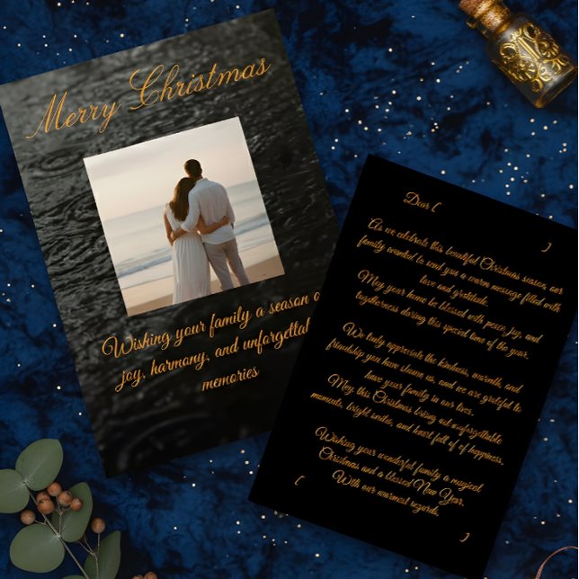 Family Christmas Card – Editable Design Dankeskarte (Von Creator hochgeladen)