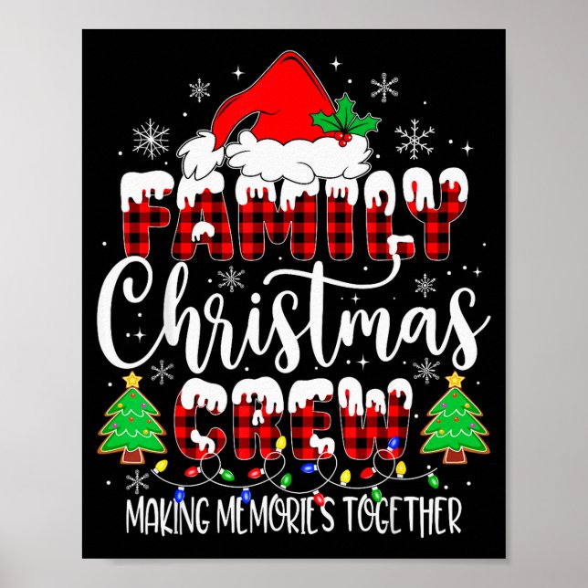 Family Christmas Crew Making Memories Matching Paj Poster (Vorne)