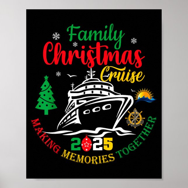 Family Christmas Cruise 2025 Making Memories Toget Poster (Vorne)