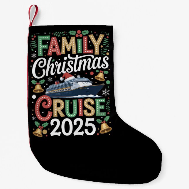 Family Christmas Cruise 2025 Matching Holiday Xmas Kleiner Weihnachtsstrumpf (Vorderseite)