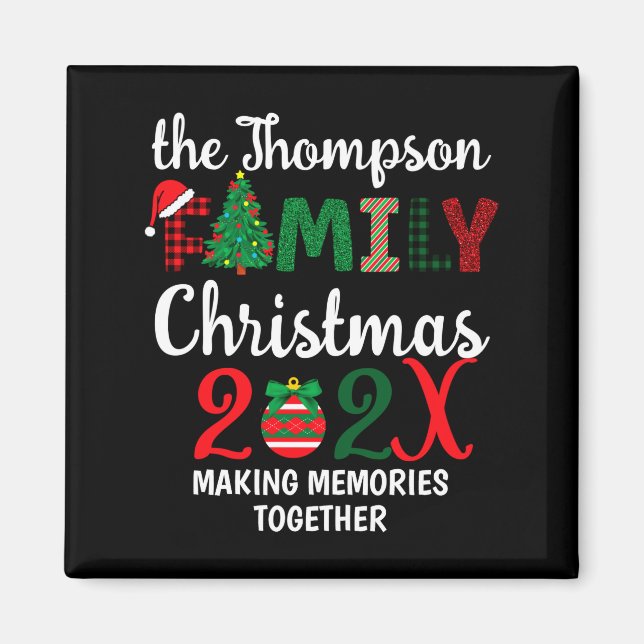 Family Christmas Making Memories Together  Magnet (Vorne)