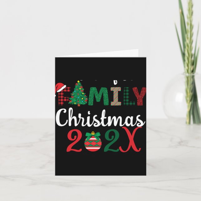 Family Christmas Making Memories Together T Shirt  Karte (Vorderseite)