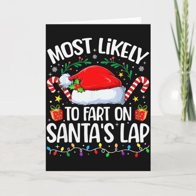 Family Christmas Most Likely To Fart On Santa's La Karte (Vorderseite)