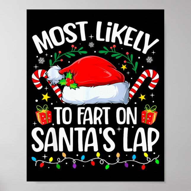 Family Christmas Most Likely To Fart On Santa's La Poster (Vorne)