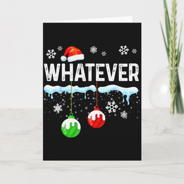 Family Christmas Pajamas Matching Whatever  Karte (Vorderseite)