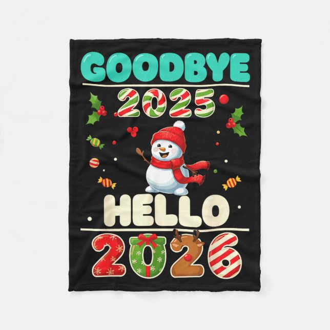 Family Christmas Shirts Matching 2025, Funny Nye H Fleecedecke (Vorderseite)