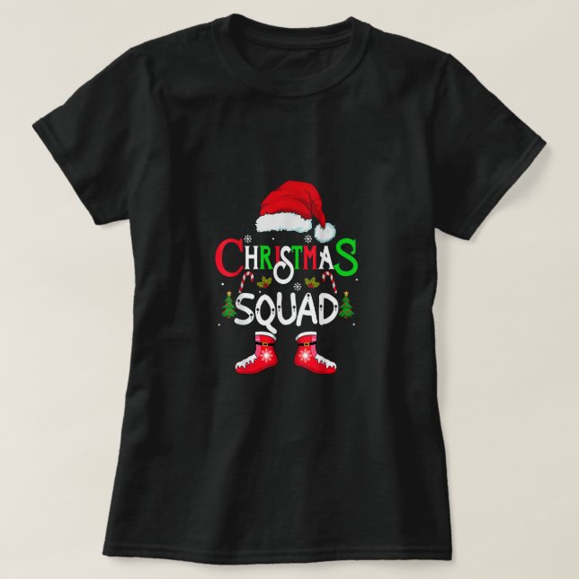 family christmas squad santa 2022 team Xmas tree P T-Shirt (Design vorne)