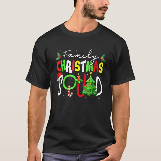 Family Christmas Squad Team Santa Xmas Pajama Men  T-Shirt (Vorderseite)
