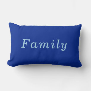 "Family" Cobalt & Blue gemütlich Lendenkissen