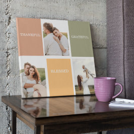 Family Collage Foto | Dankbar gesegnet dankbar Leinwanddruck