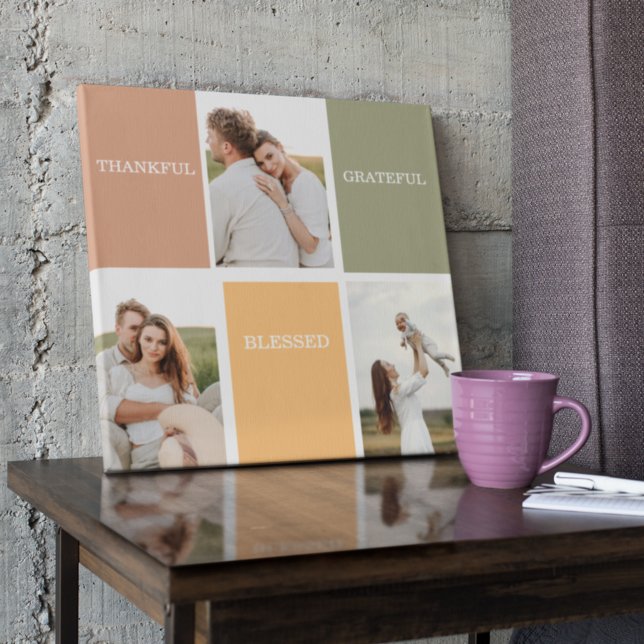 Family Collage Foto | Dankbar gesegnet dankbar Leinwanddruck (Von Creator hochgeladen)