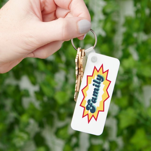 Family, comic book pop design schlüsselanhänger (Hand)