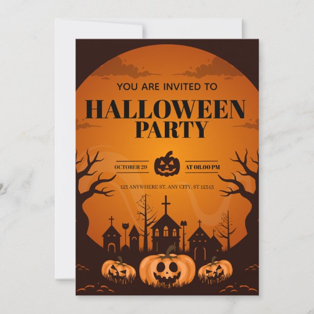 Family Costume Party Invite | Fun & Editable Card Einladung (Vorderseite)