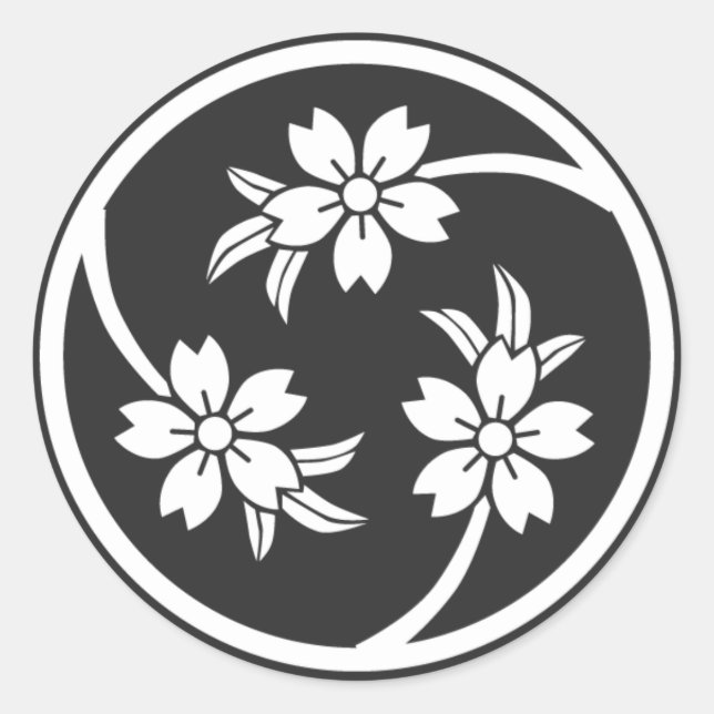 [Family Crests] Cherry tree Runder Aufkleber (Vorderseite)