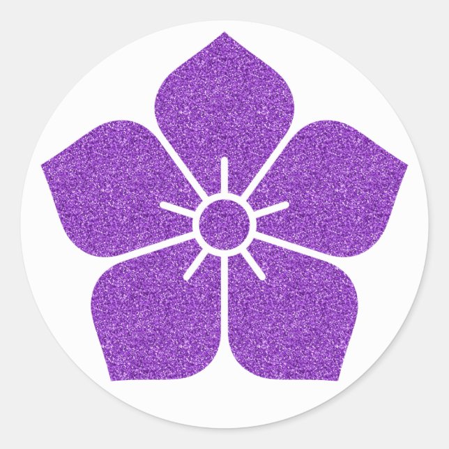 [Family Crests] Kikyo flower Button Runder Aufkleber (Vorderseite)