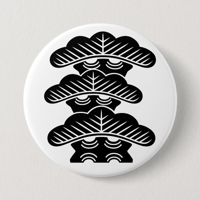 [Family Crests] Left-aligned 3tiered pine trees Button (Vorderseite)