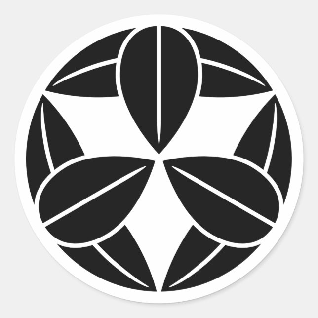 [Family Crests] Nine bamboo leaves Runder Aufkleber (Vorderseite)