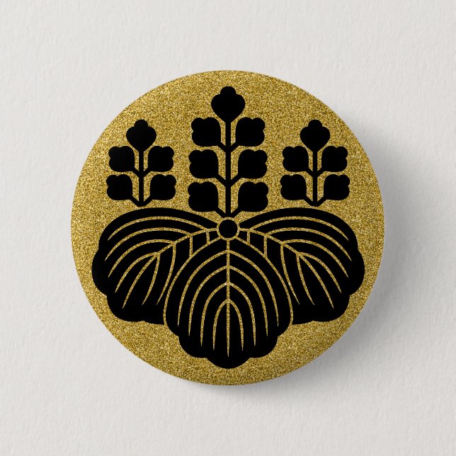 [Family Crests] Paulownia 5-7kiri Button (Vorderseite)
