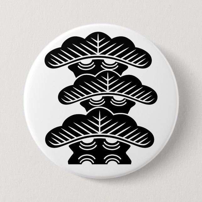 [Family Crests] Right-aligned 3tiered pine trees Button (Vorderseite)