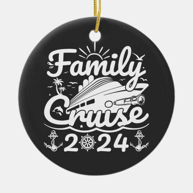 Family Cruise 2024 Coole Familienreise Keramik Ornament (Vorne)