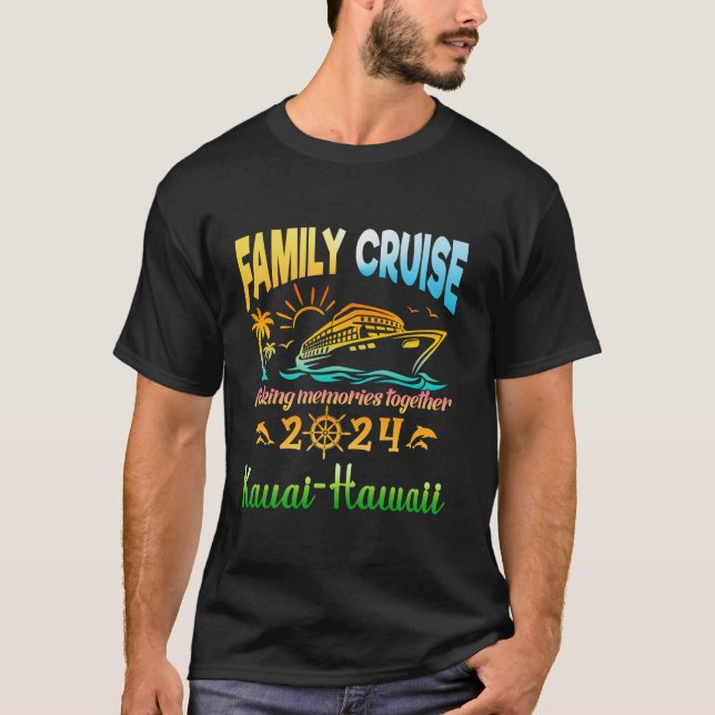 Family Cruise 2024 Kauai Hawaii Ausflug Outf T-Shirt (Vorderseite)