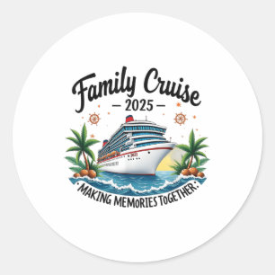Family Cruise 2025 - Familienpassage C Runder Aufkleber