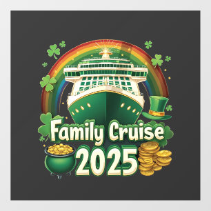 Family Cruise 2025 St. Patrick’s Matching Lucky Fensteraufkleber