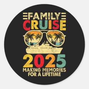 Family Cruise 2025 T-Shirt Matching Summer Vaca Runder Aufkleber