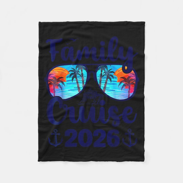 Family Cruise 2026 Family Vacation Matching Family Fleecedecke (Vorderseite)