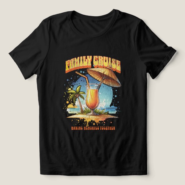 Family Cruise 2026 Making Memories Together Tri-Blend Shirt (Design Vorderseite)