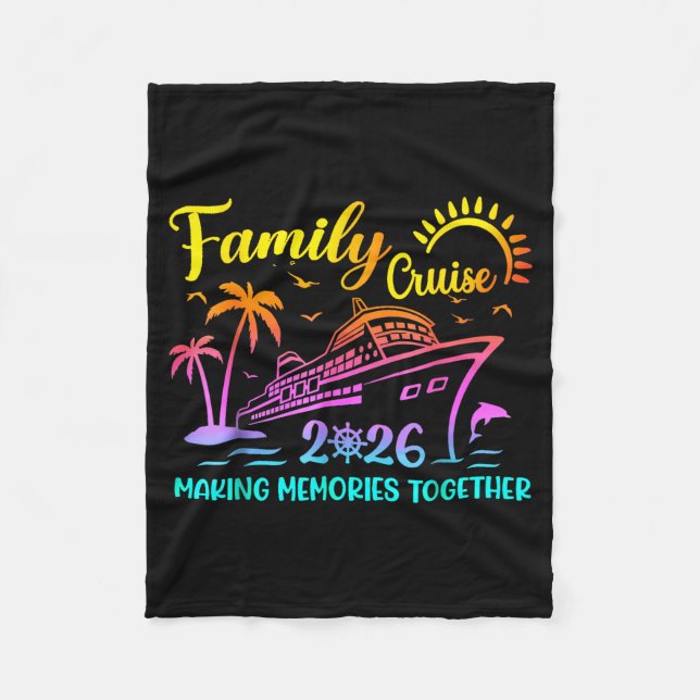 Family Cruise 2026 Summer Vacation Matching Family Fleecedecke (Vorderseite)