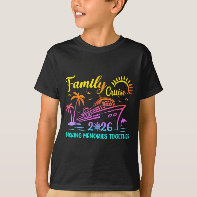 Family Cruise 2026 Summer Vacation Matching Family T-Shirt (Vorderseite)