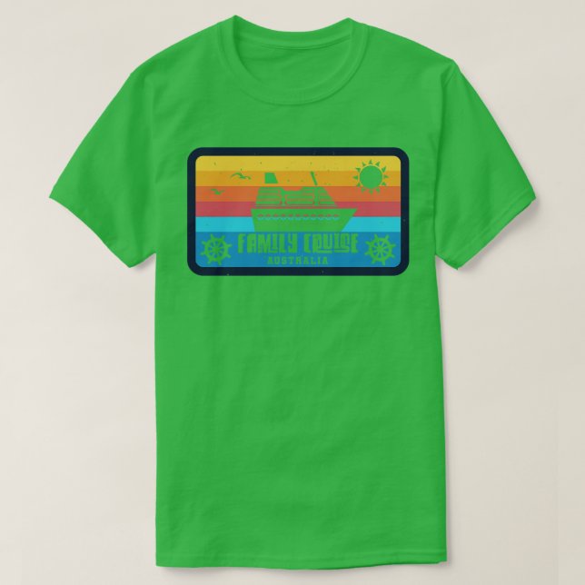 Family Cruise Australia Retro Style T-Shirt (Design vorne)