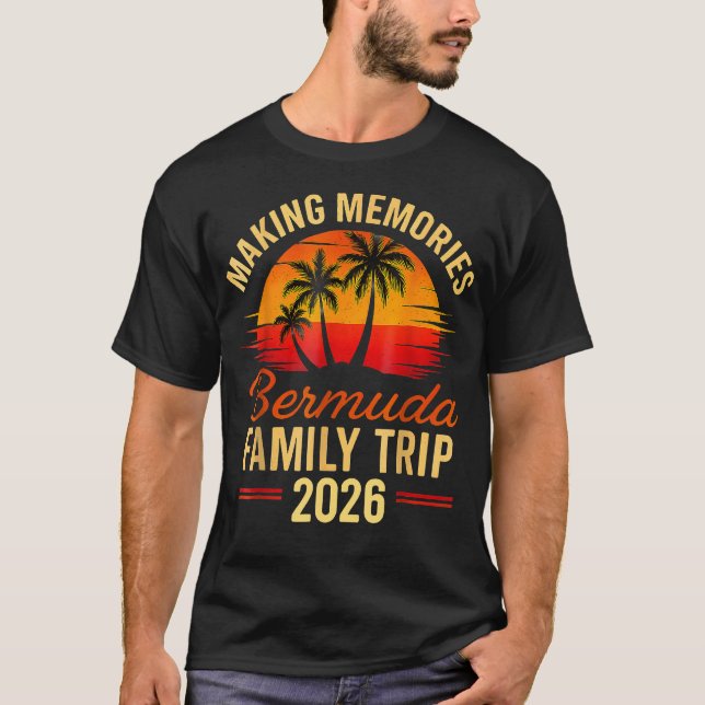 Family Cruise Bermuda 2026 Summer Matching Vacatio T-Shirt (Vorderseite)