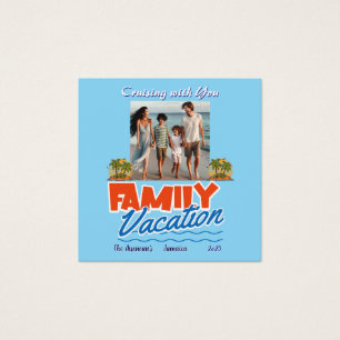 Family Cruise Blue Tropical Flexible Foto Magnet