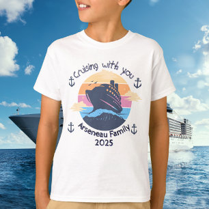 Family Cruise Blues KIDS personalisieren T-Shirt