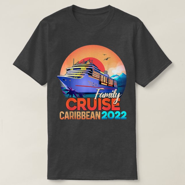 Family Cruise Caribbean 2022 Men Women Boys Girls T-Shirt (Design vorne)