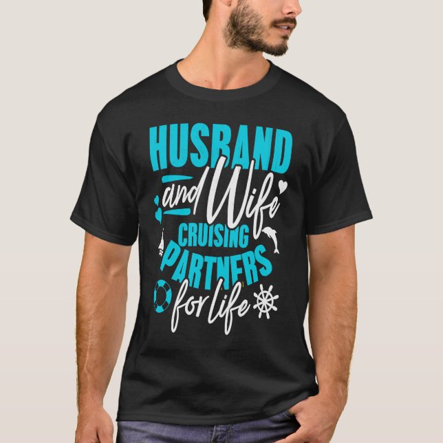 Family Cruise  Husband & Wife Cruising Vacation Co T-Shirt (Vorderseite)