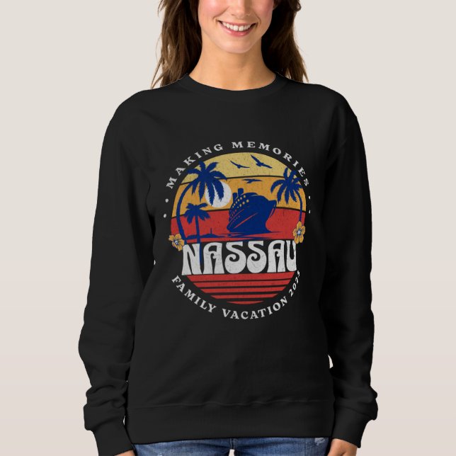 Family Cruise Nassau Bahamas 2023 Souvenir Memorie Sweatshirt (Vorderseite)