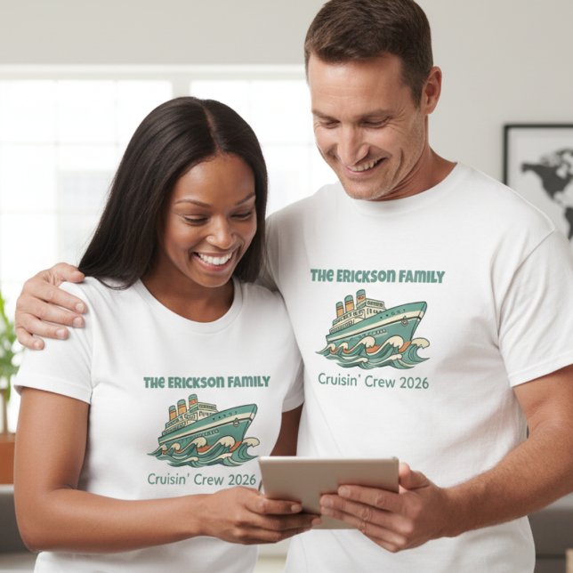 Family Cruise Retro Vacation Tee (Family cruise tshirt)