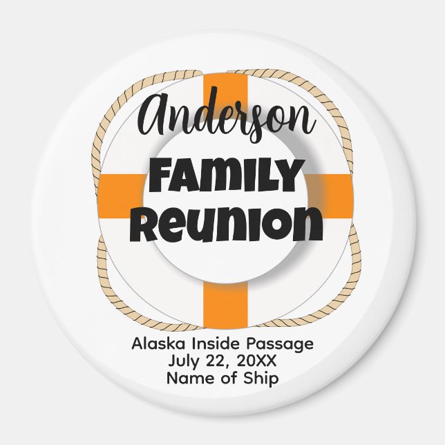 Family Cruise Stateroom Door Marker Souvenir Buoy Magnet (Vorne)