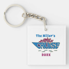 Family Cruise Word Art Custom Schlüsselanhänger