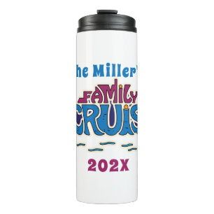 Family Cruise Word Art Custom Thermosbecher