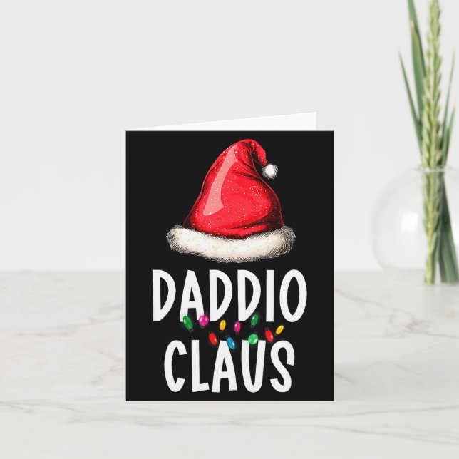 Family Daddio Claus Christmas Santa's Pajama Match Karte (Vorderseite)