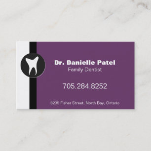 Family Dentist Business Card - Stand-Silhouette Visitenkarte