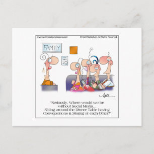 FAMILY DINNER Postcard bis April McCallum Postkarte