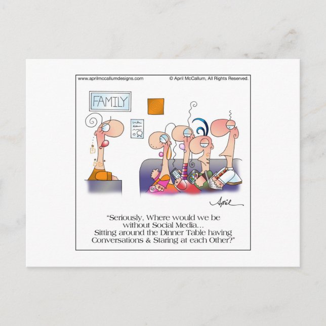 FAMILY DINNER Postcard bis April McCallum Postkarte (Vorderseite)