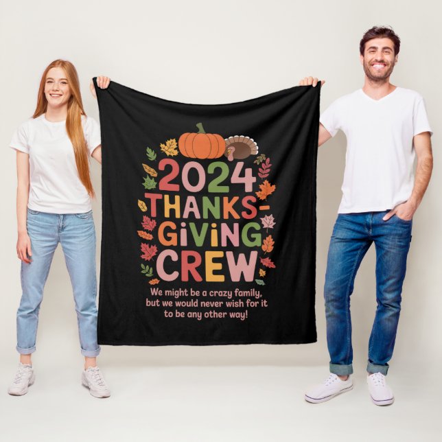 Family Erntedank 2024 Crew Türkei Matching Fleecedecke (Beispiel)